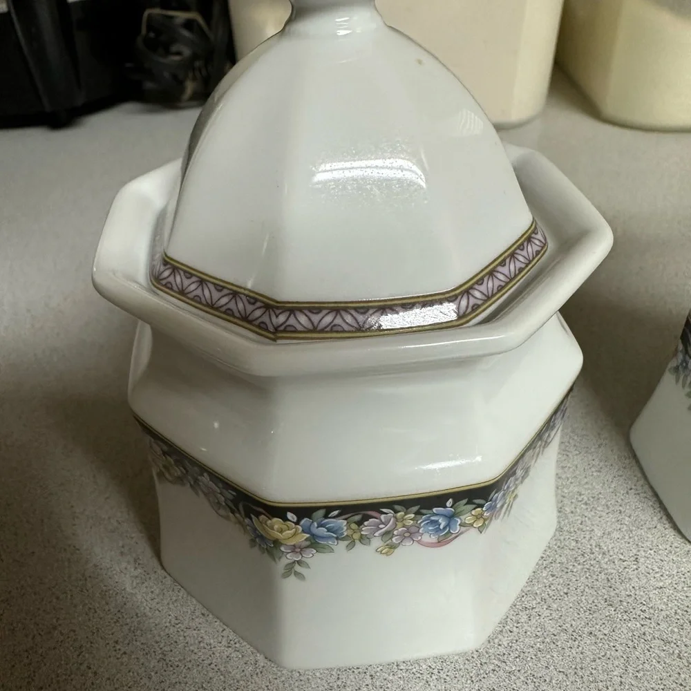 Christopher Stuart Evening Terrace Fine China Sugar & Creamer Set‎